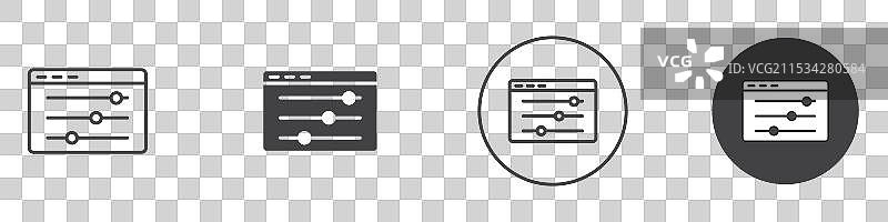 控制面板图标细线设计图片素材