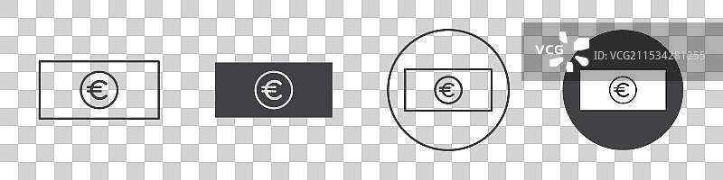 欧元图标细线设计图片素材