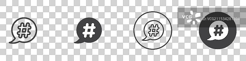 细线哈希标签图标图片素材