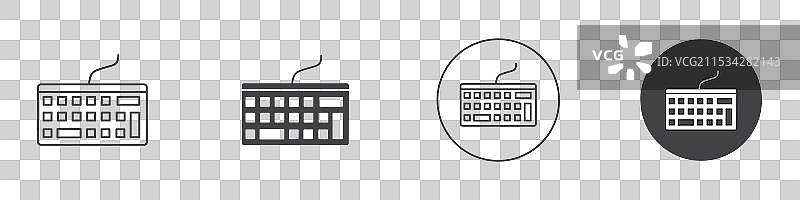 细线键盘图标图片素材