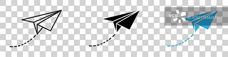 纸飞机图标，细线设计图片素材