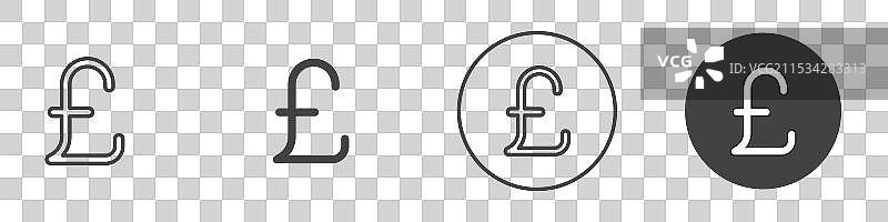 细线磅符号图标图片素材