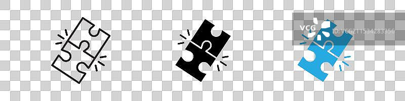 拼图图标细线设计图片素材