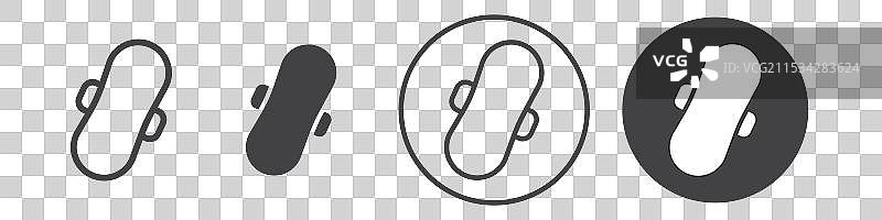 卫生巾图标细线设计图片素材