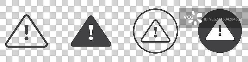 警告图标细线设计图片素材