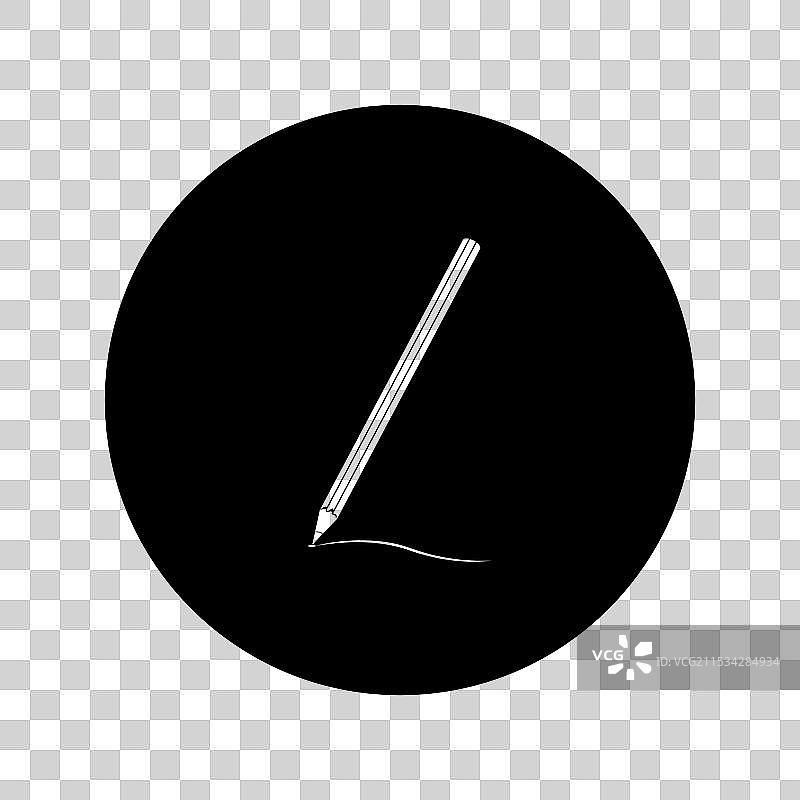 铅笔图标，黑白背景图片素材