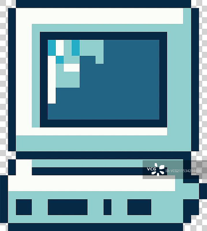 旧电脑像素艺术图标图片素材