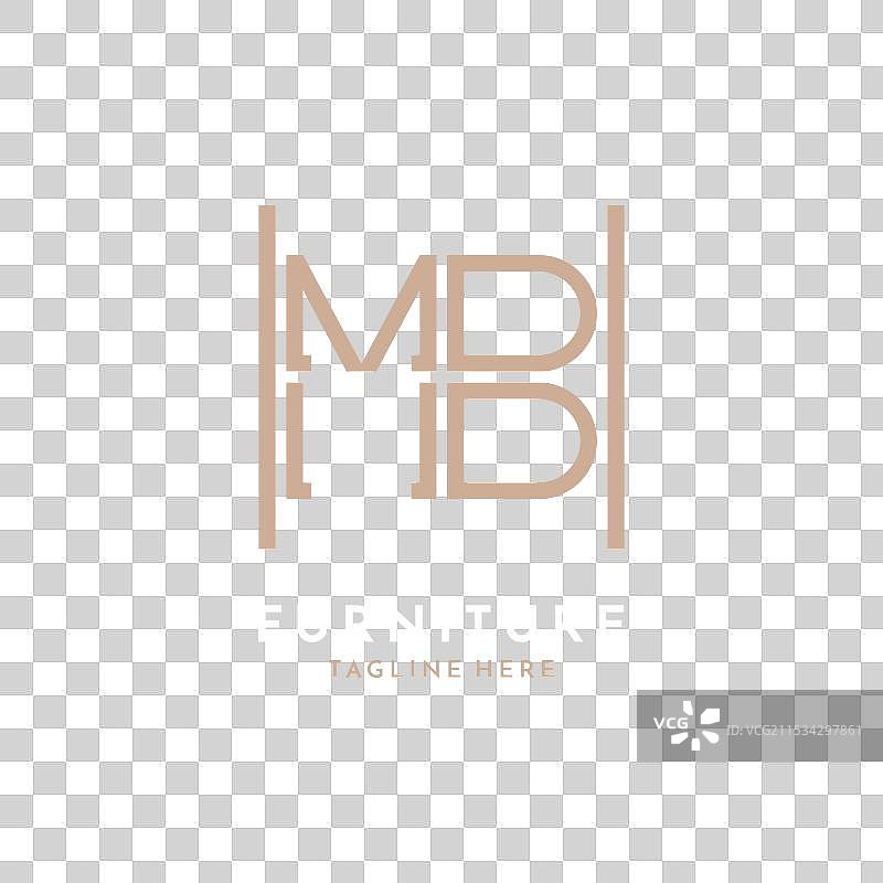 奢华的MB家具logo设计图片素材