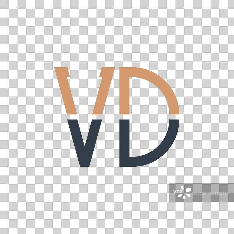 现代VD字母标志设计创意与图片素材