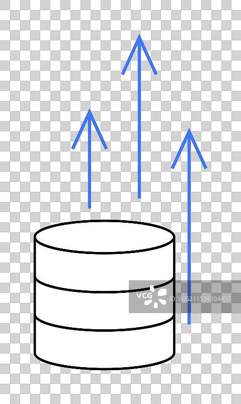 数据存储，向上发送信息，带有三个元素图片素材