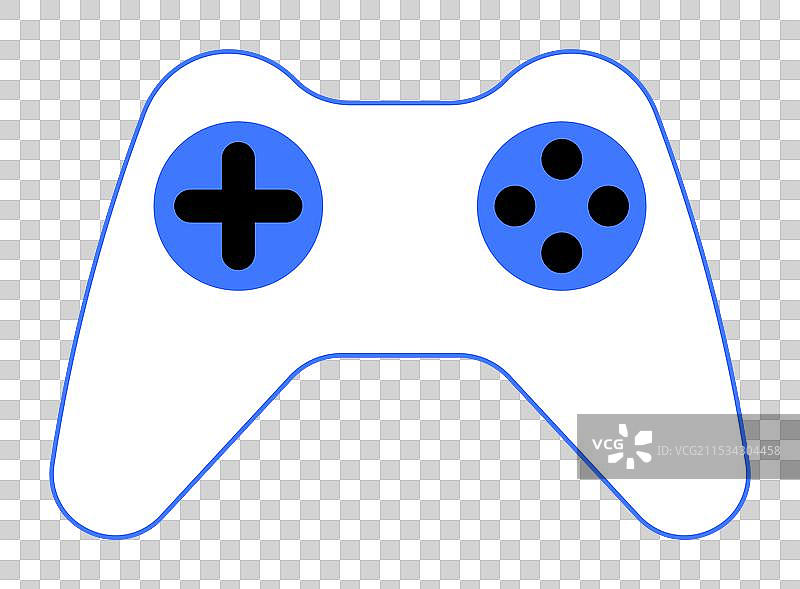 简单的蓝白色游戏手柄图片素材