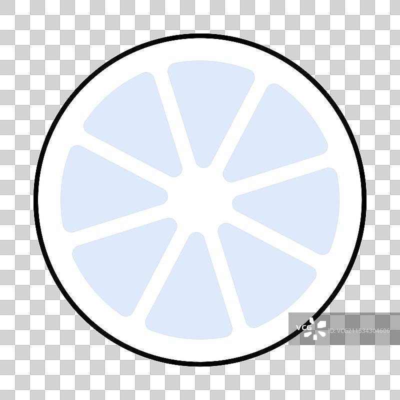 简单的蓝白色柑橘水果切片图片素材