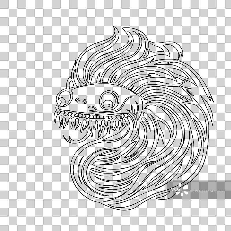 海怪轮廓草图图片素材