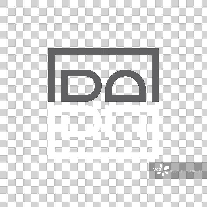 创意现代极简风格的BA字母标志设计图片素材