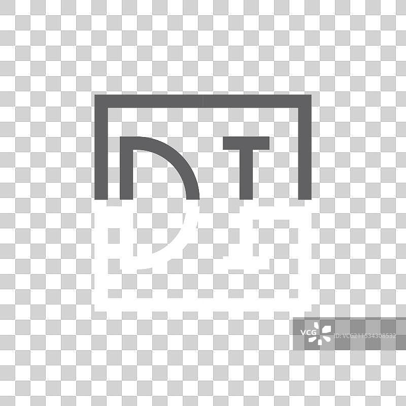 创意现代极简风格的DI字母标志设计图片素材