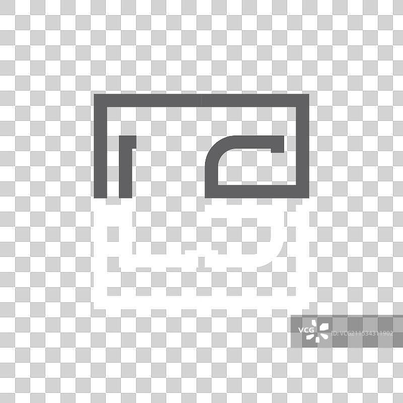 创意现代极简风格的LS字母标志设计图片素材