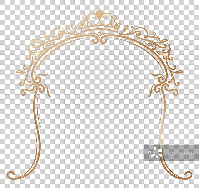 漩涡框架，带有装饰的复古巴洛克风格图片素材