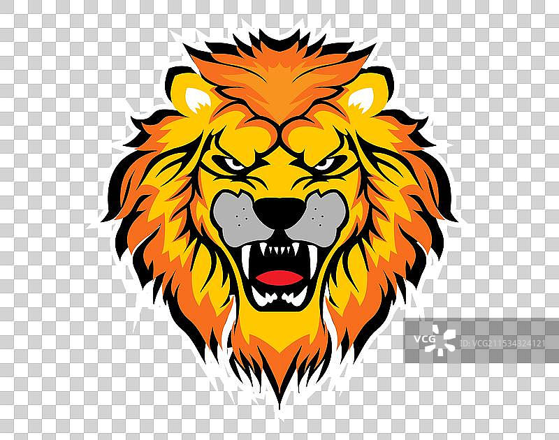 狮子王纹身吉祥物创意设计图片素材