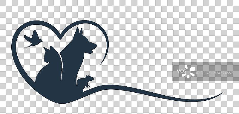 带有宠物的心形符号图片素材
