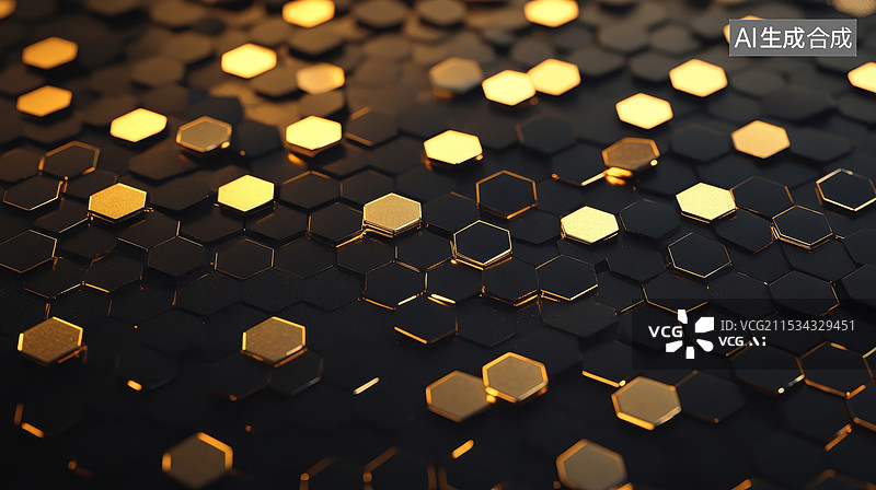 【AI数字艺术】蜂巢抽象背景素材图片素材