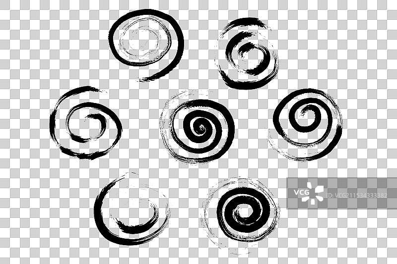 螺旋抽象圆形漩涡笔触图片素材