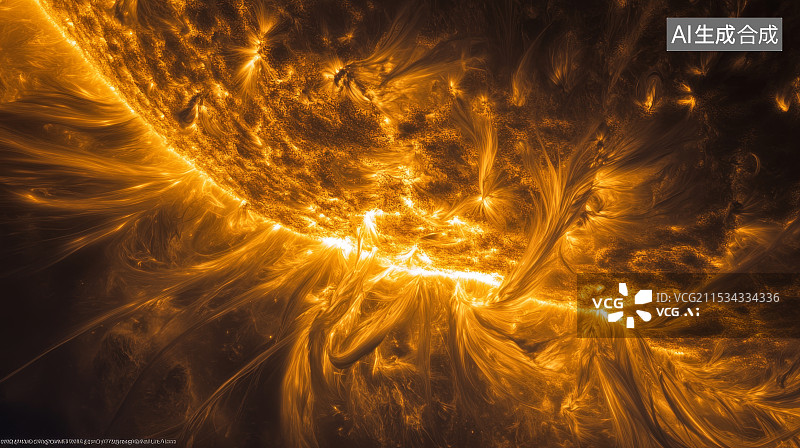 【AI数字艺术】小行星冲向地球的危险，造成炽热的爆炸和陨石般的碎片，唤起世界末日图片素材