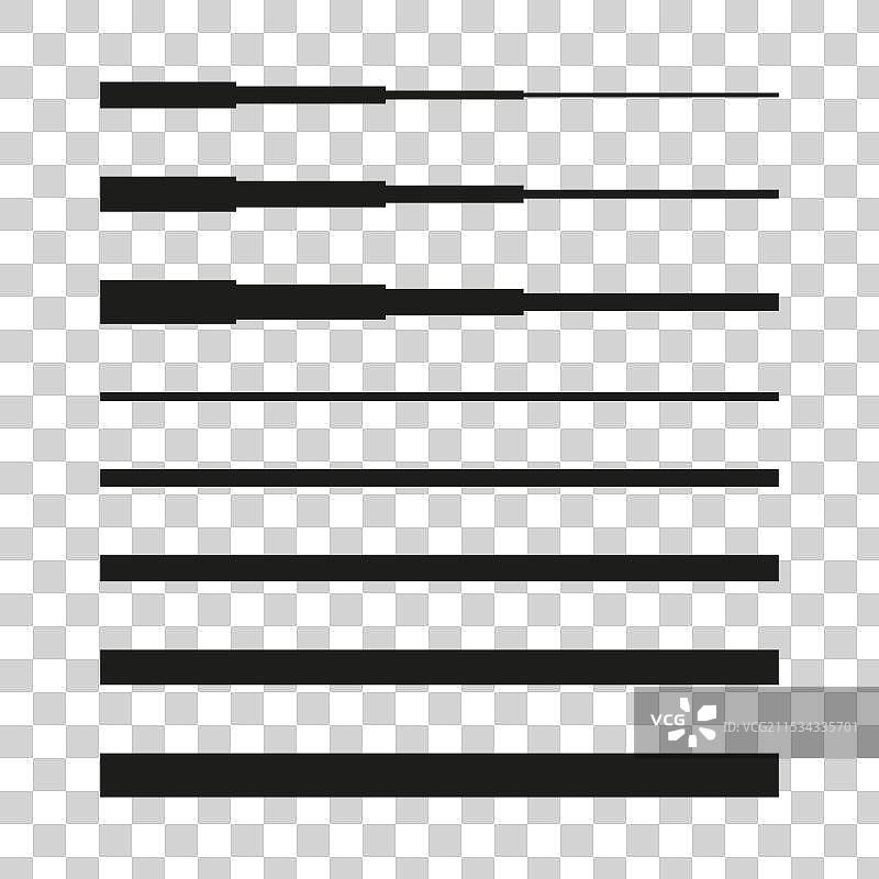 水平条形图标集，简约分隔线图片素材