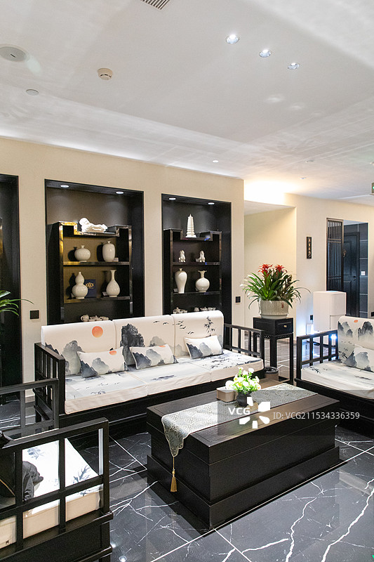 古风酒店大厅图片素材