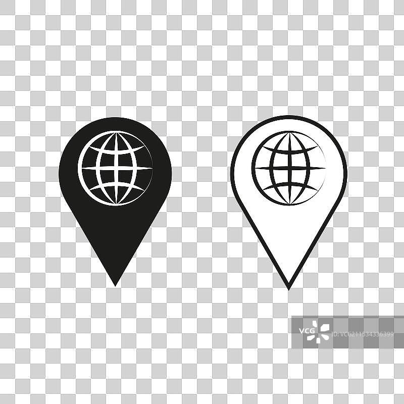 全球位置图标简单符号图片素材