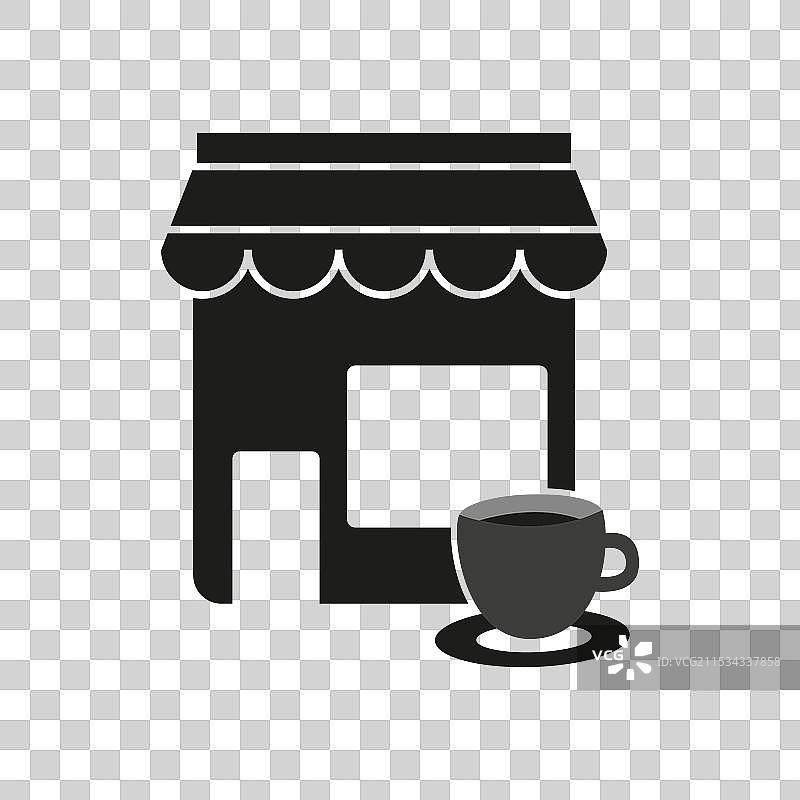 咖啡馆图标，咖啡店符号，热饮杯，小巧可爱图片素材