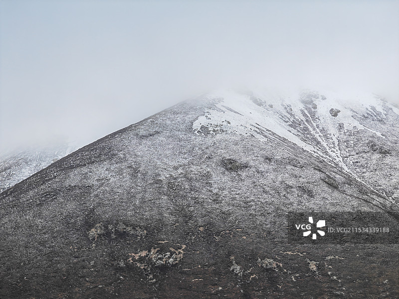 国庆节期间大西北环线乌云细雨下甘肃张掖G227公路旁雪山图片素材
