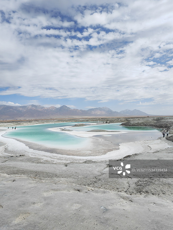 国庆期间大西北环线大柴旦翡翠湖美景图片素材