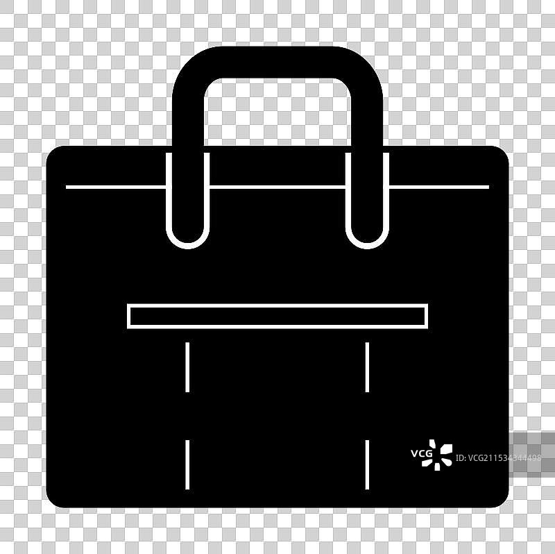 黑色商务公文包的剪影图片素材