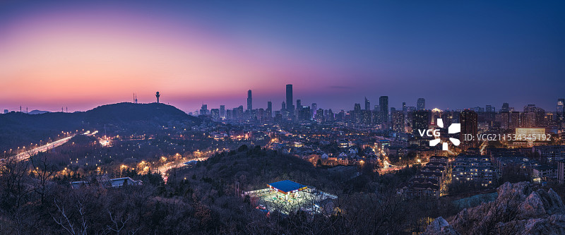 大连炮台山全景图片素材