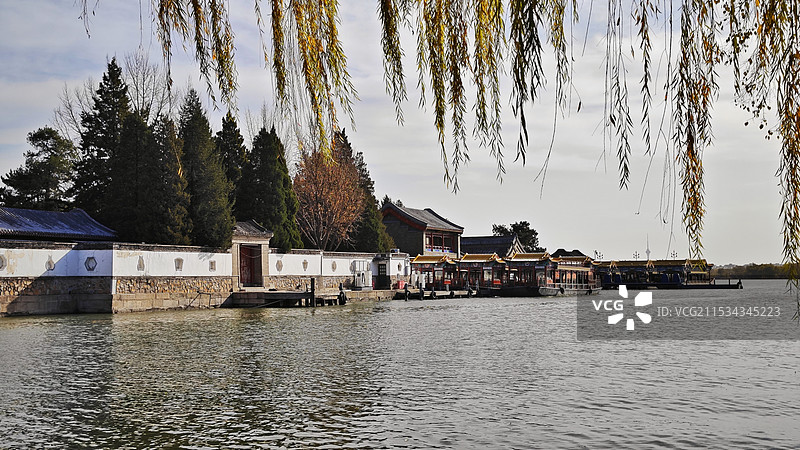 深秋的昆明湖图片素材