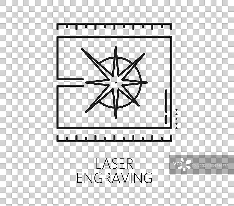 激光雕刻生产技术线条图标图片素材