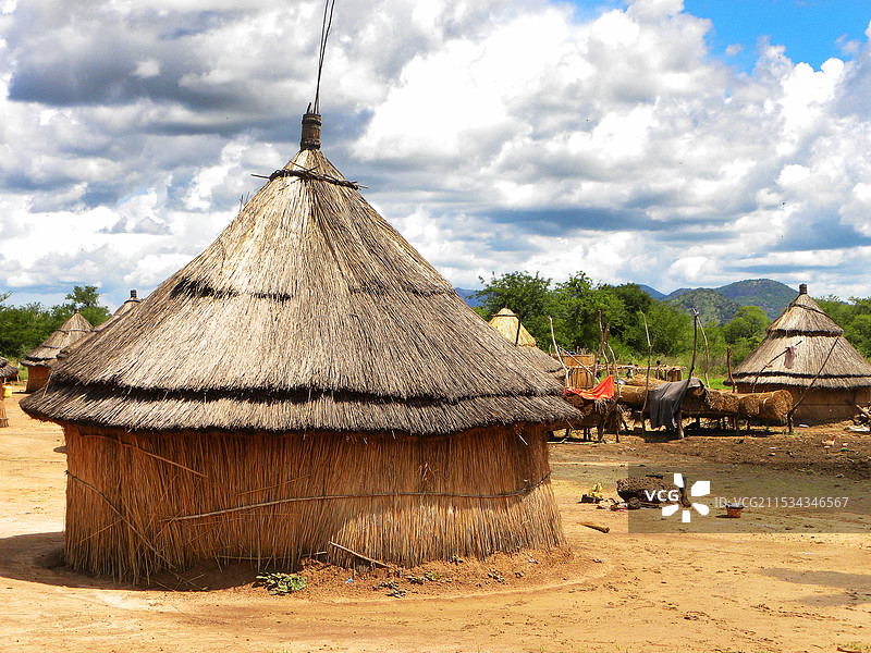 非洲的草屋图片素材