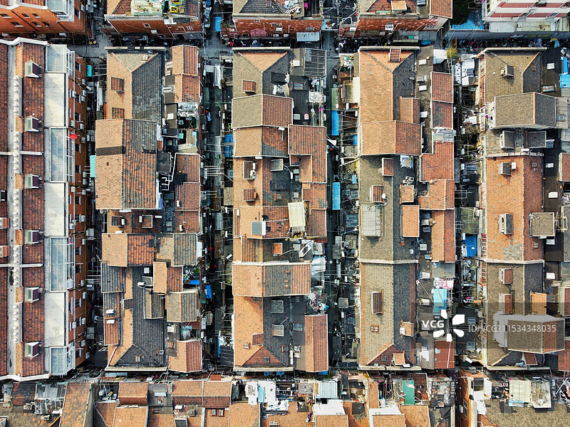 航拍上海居民楼图片素材