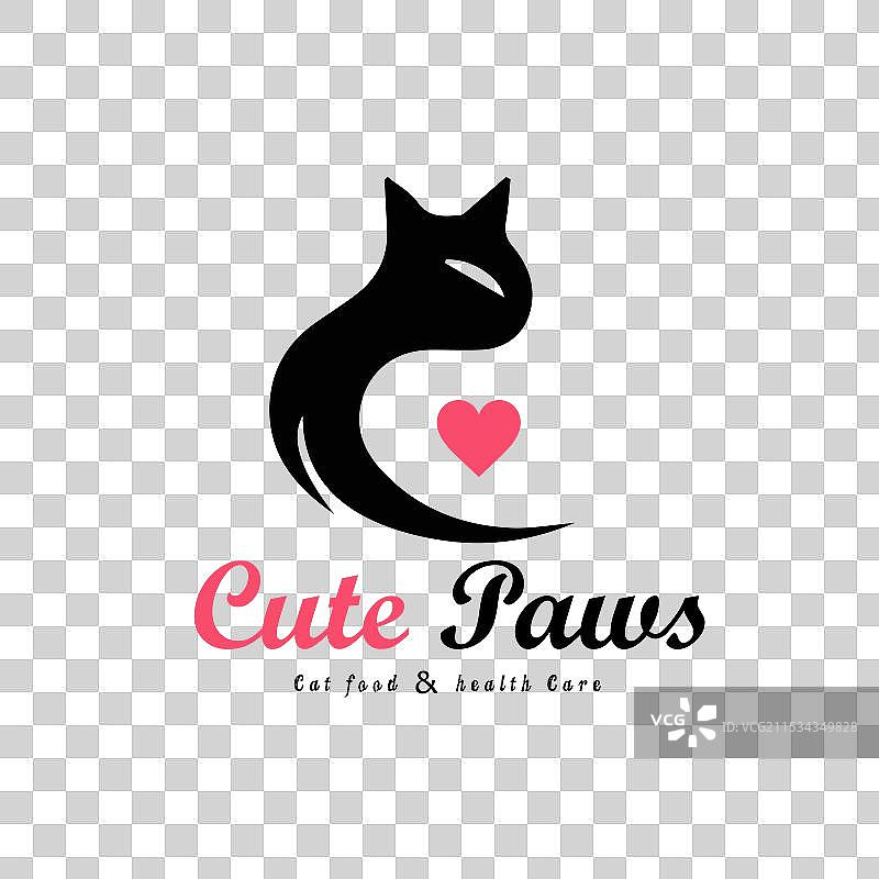 猫咪logo设计模板图片素材