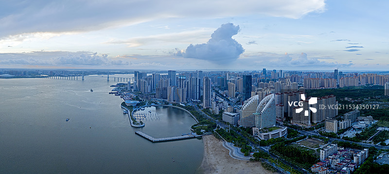 《俯瞰湛江金沙湾之晨》图片素材