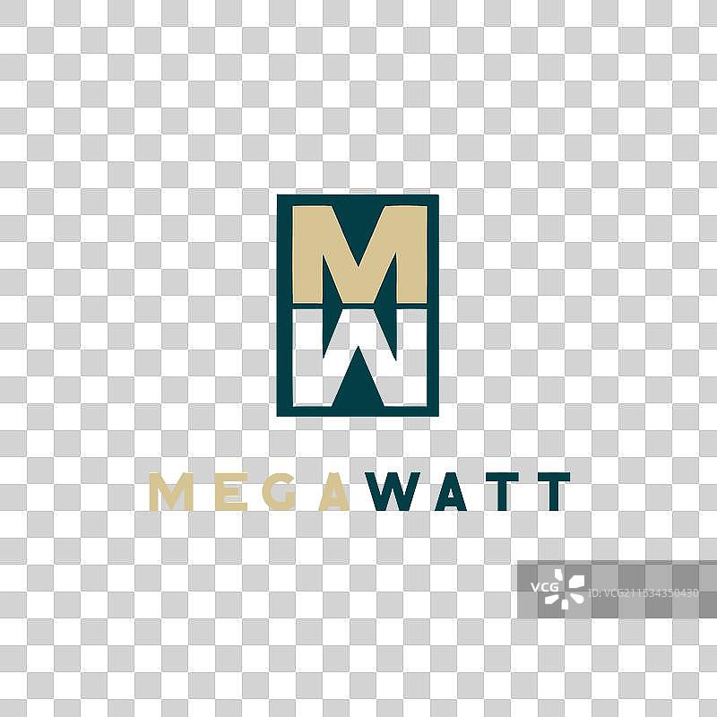 mw和wm建筑师标志图片素材