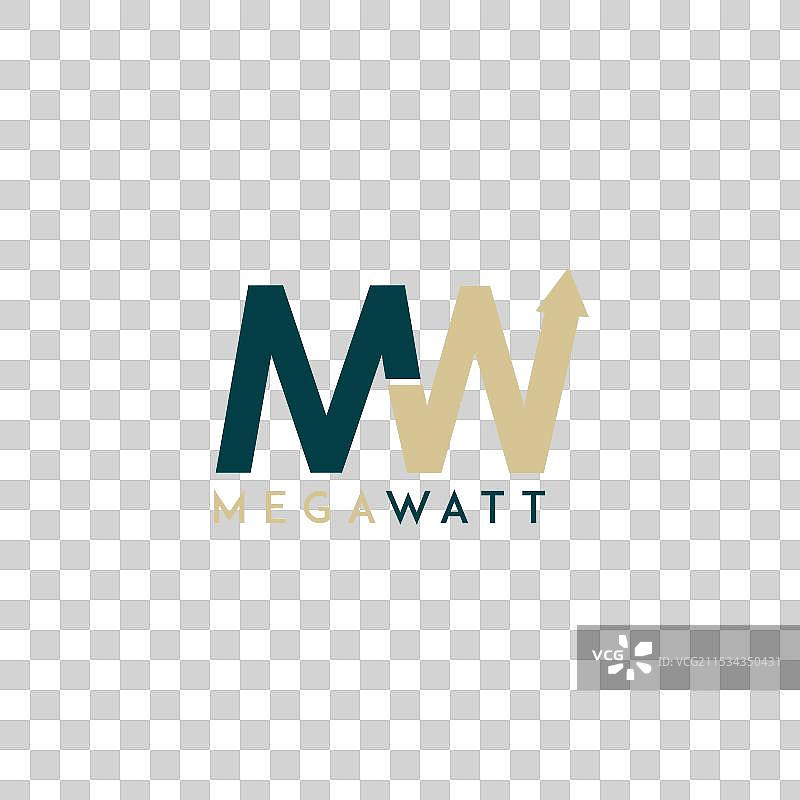 mw和wm建筑师标志图片素材