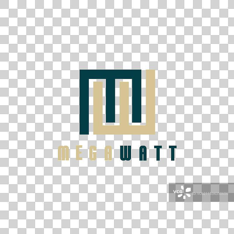 mw和wm建筑师标志图片素材