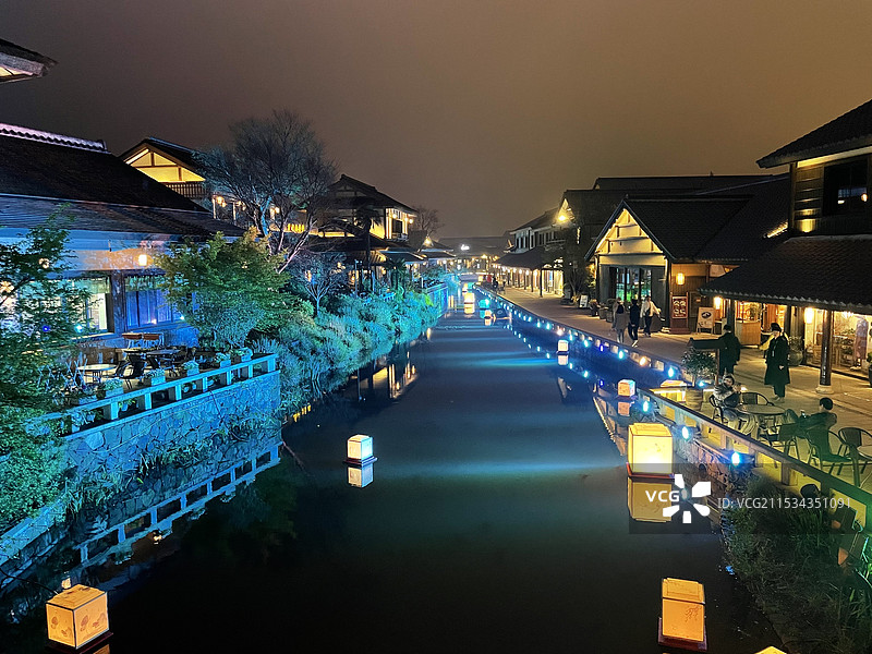 拈花湾夜景图片素材