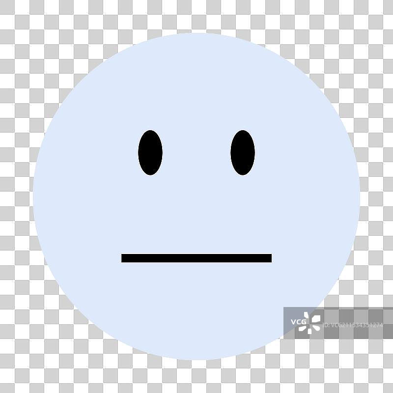 极简风格的中性面部表情符号，设计简单图片素材