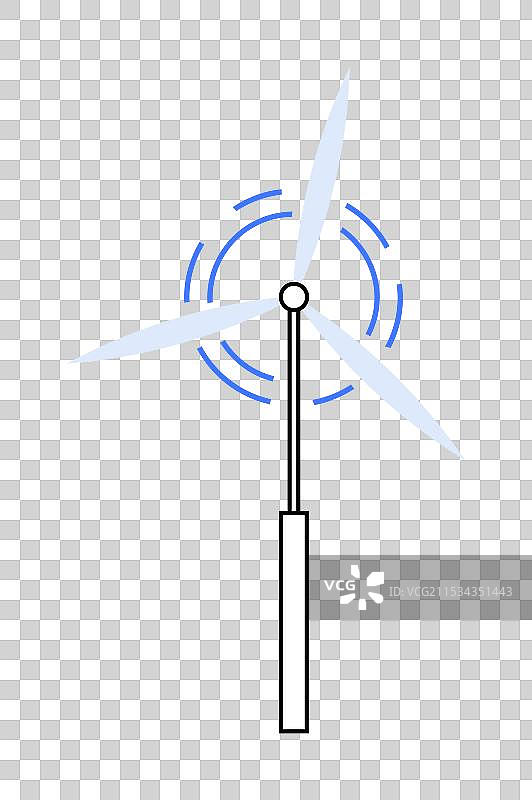 现代风力涡轮机用于可再生能源图片素材