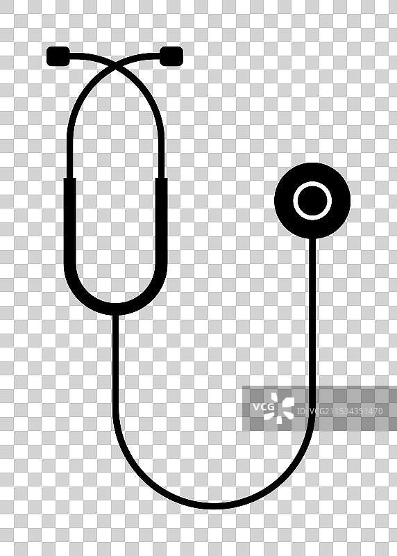 极简风格的医疗听诊器图片素材