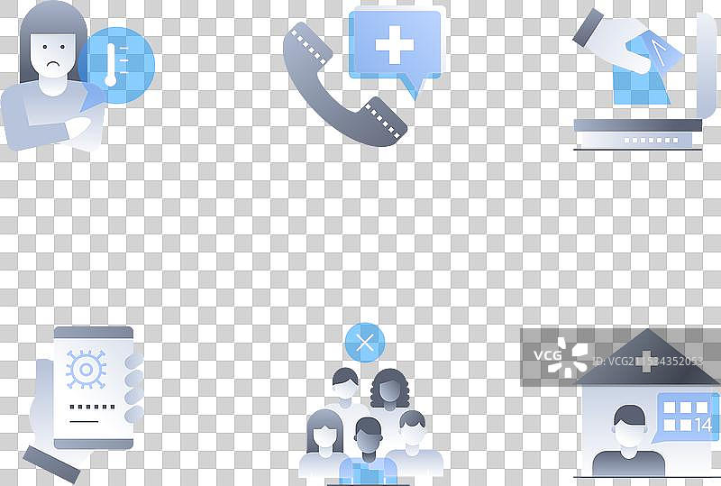 生病时的预防措施 - 扁平设计风格图标图片素材