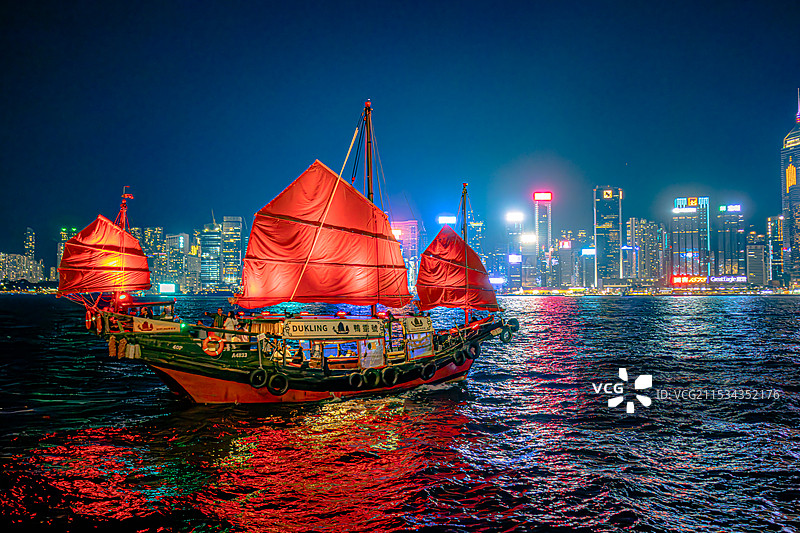 香港鸭灵号帆船DUKLING图片素材