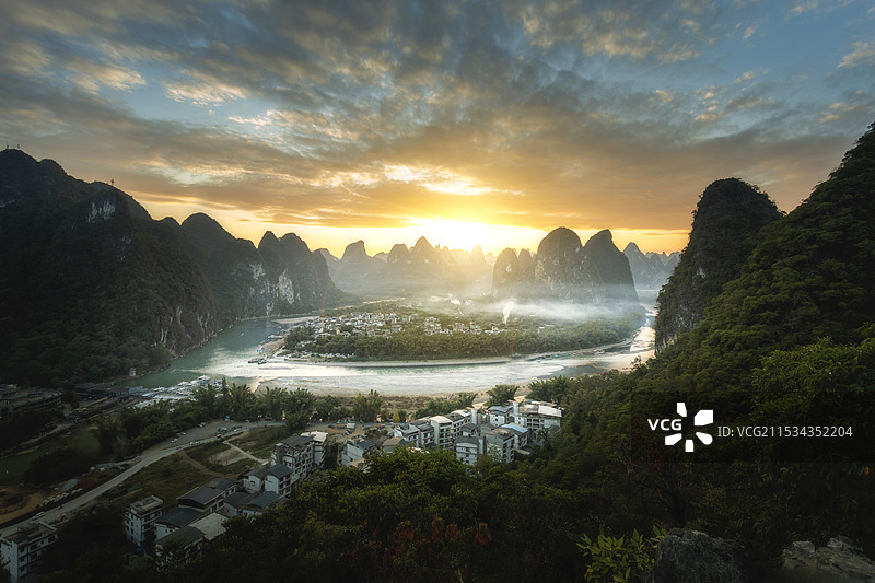 桂林兴坪古镇图片素材